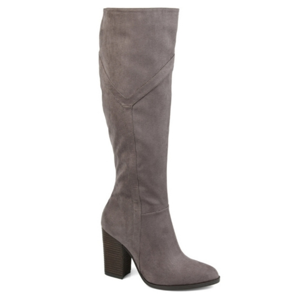 NWT Journee Collection Women Gray Wide Calf Boots
